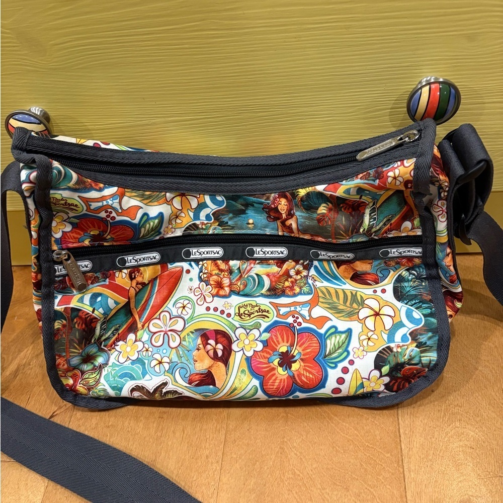 LeSportsac rare Hawaiian print nylon shoulder bag - Picture 2 of 7